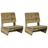 vidaXL Gartenst&uuml;hle 2 Stk. 60x64x70,5 cm Kiefernholz Impr&auml;gniert
