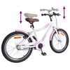 vidaXL Kinderfahrrad 18 Zoll f&uuml;r 5-7 Jahre alt Hellrosa