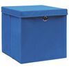 vidaXL Aufbewahrungsboxen mit Deckeln 4 Stk. 28x28x28 cm Blau