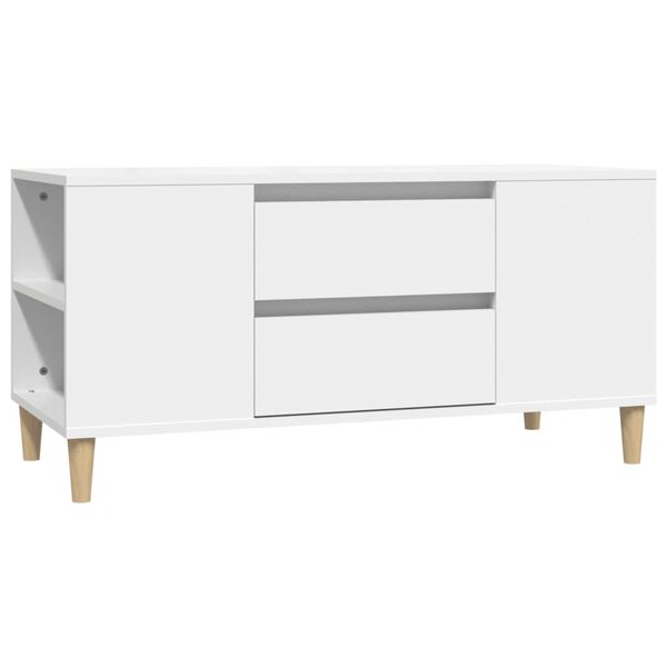vidaXL TV-Schrank Wei&szlig; 102x44,5x50 cm Holzwerkstoff