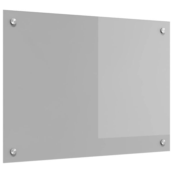 vidaXL Küchenrückwand Hellgrau 70 x 50 x 0,6 cm Gehärtetes Glas