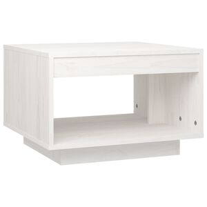 vidaXL Couchtisch Wei&szlig; 50x50x33,5 cm Massivholz Kiefer