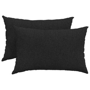 vidaXL Sofakissen 2 pcs Schwarz 60 x 40 cm Stoff