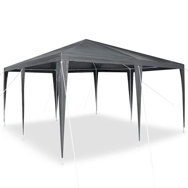 vidaXL Party-Zelt Anthrazit 400 x 400 x 266 cm Polyethylen und Stahl