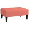 vidaXL Schlafsofa 2-Sitzer mit 2 Kissen & Hocker Rosa Samt