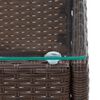 vidaXL 4-tlg. Garten-Lounge-Set mit Auflagen Poly Rattan Braun