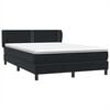 vidaXL Boxspringbett mit Matratze Schwarz 160x220 cm Samt
