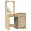 vidaXL Schminktisch 2 Stk. Braun 50 x 41 x 135 cm Holzwerkstoff