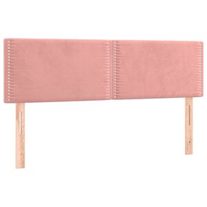 vidaXL Kopfteile Rosa 144x5x78/88 cm Samt