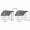 vidaXL Hundek&auml;fig mit Speicher 4 pcs Silber 8 x 2 x 2 m Stahl