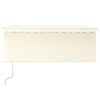 vidaXL Markise Automatisch mit Rollo LED Windsensor 3,5x2,5m Creme