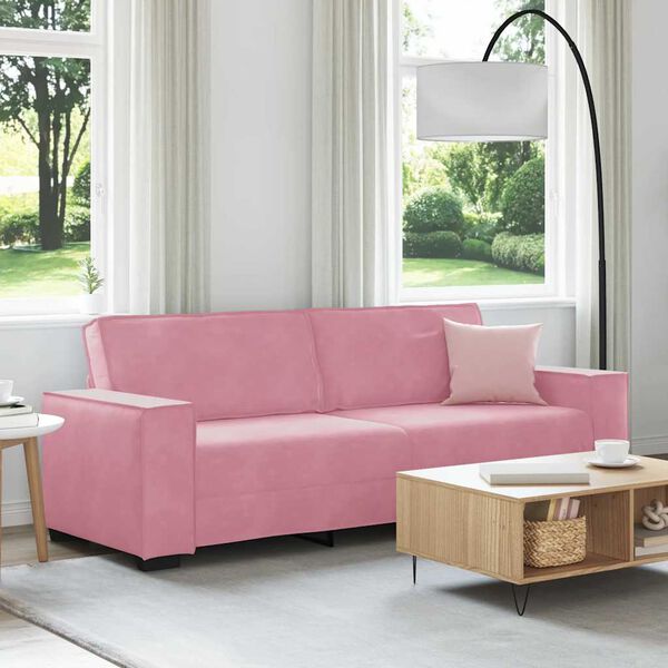 vidaXL 3-Sitzer-Sofa Rosa 180 cm Samt