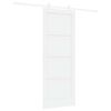 vidaXL Schiebet&uuml;r 78 x 202 cm Holzwerkstoff Wei&szlig;