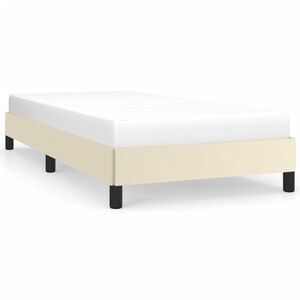 vidaXL Bettgestell Creme 90x190 cm Kunstleder