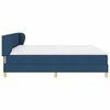 vidaXL Boxspringbett mit Matratze mit Kopfteil Blau 200 x 200 cm Stoff