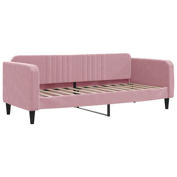 vidaXL Tagesbett Ausziehbar mit Schubladen Rosa 80x200 cm Samt
