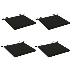 vidaXL 4-teilige Sitzkissen SOEST 4 stk. 100 % Polyester Schwarz