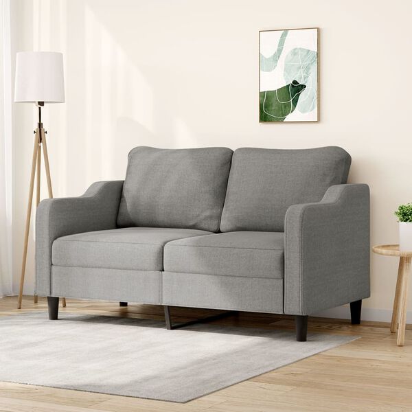 vidaXL 2-Sitzer-Sofa Dunkelgrau 140 cm Stoff