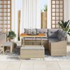 vidaXL Gartensofa-set mit Kissen 8 pcs Beige Poly-Rattan