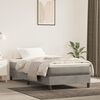 vidaXL Boxspringbett mit Matratze Hellgrau 90x200 cm Samt