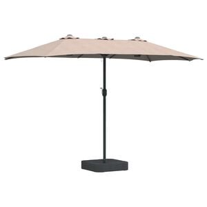 vidaXL Garten-Sonnenschirm Taupe 385 x 209 x 244 cm Polyester