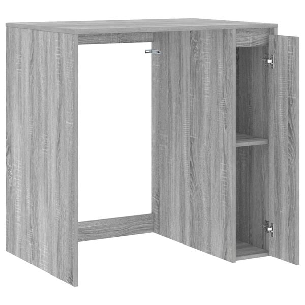 vidaXL Waschmaschinen-Schrank mit T&uuml;r Graues Sonoma 87 x 60 x 69 cm