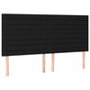 vidaXL Kopfteil Schwarz 180 x 5 x 118/128 cm Stoff