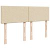 vidaXL Boxspringbett mit Matratze Creme 140x200 cm Stoff
