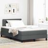 vidaXL Boxspringbett mit Matratze Dunkelgrau 120 x 190 cm Stoff