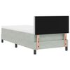 vidaXL Boxspringbett mit Matratze Hellgrau 90 x 190 cm Samt
