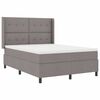 vidaXL Boxspringbett mit Matratze Taupe 160 x 200 cm Stoff