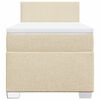 vidaXL Boxspringbett mit Matratze Creme 100x200 cm Stoff