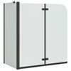 vidaXL Bad-Duschschirm Schwarz 120 x 68 x 130 cm