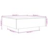 vidaXL Couchtisch mit LED-Leuchten Betongrau 80x80x31 cm