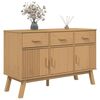 vidaXL Sideboard OLDEN Braun 114x43x73,5 cm Massivholz Kiefer
