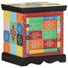 vidaXL Nachttisch Mehrfarbig 40x35x45 cm Massivholz Mango