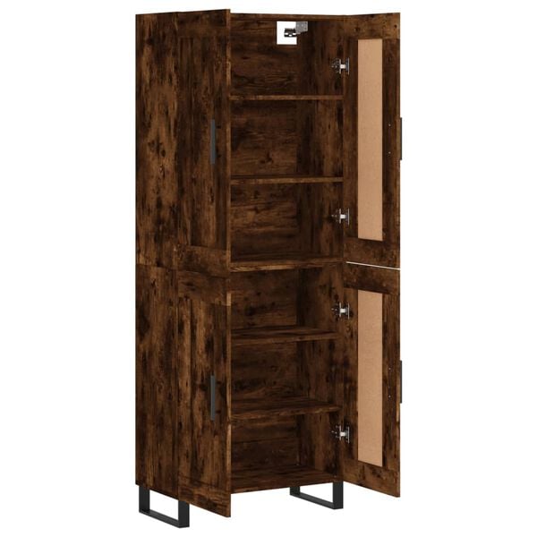vidaXL Highboard Räuchereiche 69,5x34x180 cm Holzwerkstoff