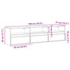 vidaXL TV-Wandschrank mit LED Grau Sonoma 180x31x45 cm