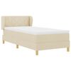 vidaXL Boxspringbett mit Matratze Creme 100 x 200 cm Stoff