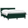 vidaXL Boxspringbett mit Matratze Dunkelgr&uuml;n 160x220 cm Samt