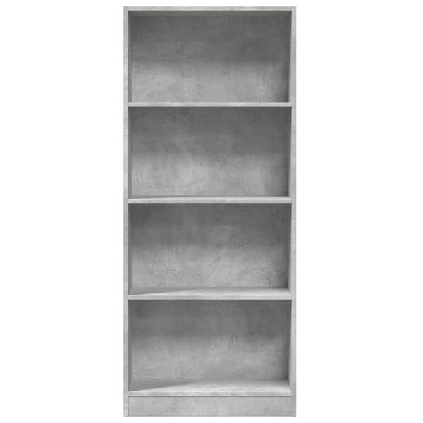 vidaXL Bücherregal Betongrau 60x24x143 cm Holzwerkstoff