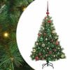 vidaXL K&uuml;nstlicher klappbarer Weihnachtsbaum Gr&uuml;n 120 cm PE und PVC
