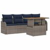 vidaXL Garten-Sofa-Set 5 stk. Grau und Marineblau 100 x 55 x 73 cm