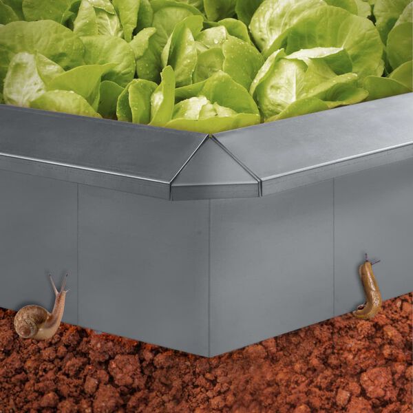 vidaXL Schneckenzaun Verzinkter Stahl 444 x 25 cm