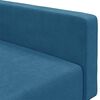 vidaXL Schlafsofa 2-Sitzer mit Fußhocker Blau Samt