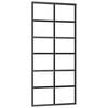 vidaXL Schiebetür mit Beschlag ESG-Glas & Aluminium 90x205 cm
