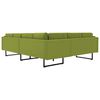 vidaXL Ecksofa Gr&uuml;n Stoff