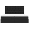 vidaXL Ottoman-Bett mit Matratzen Schwarz 200x200 cm Kunstleder