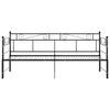 vidaXL Tagesbett Ausziehbar Schwarz Metall 90x200 cm