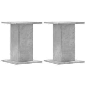 vidaXL Lautsprecherst&auml;nder 2 Stk. Betongrau 30x30x40 cm Holzwerkstoff